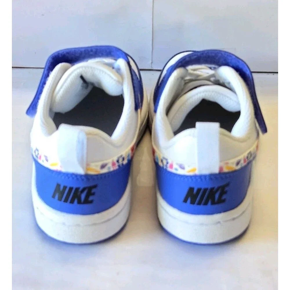Nike Court Borough Low (PS) Kids Hook & Loop Low Top Floral 12C Blue